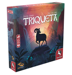 Pegasus Spiele Triqueta tokens arranged for strategic collection.