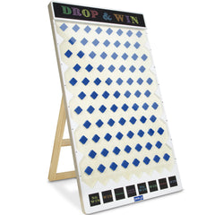 Peleya chalkboard surfaces for customizable prize titles and squares