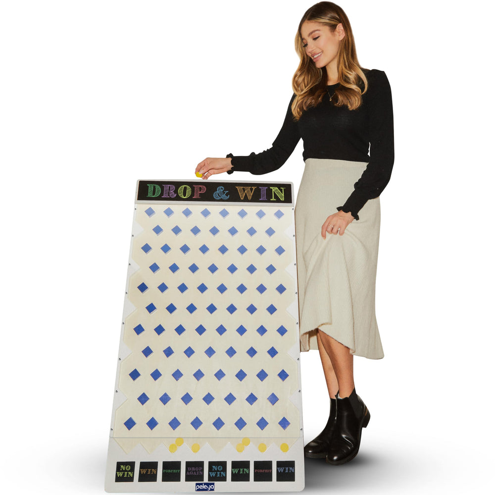 Peleya extra-large prize drop disc game wood board for events