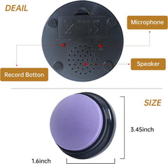 PELTEFLU dog training buzzer in purple for commands and replies.