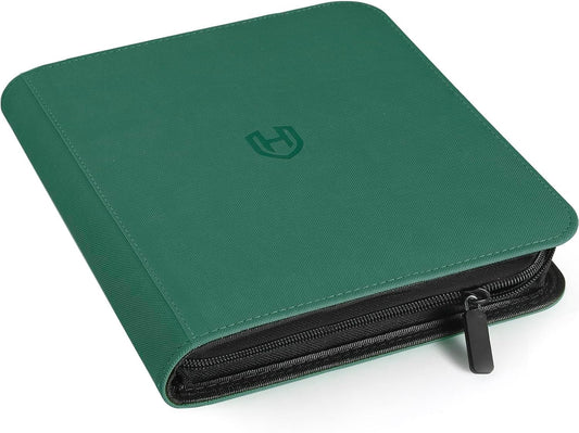 Pemocyny Card Binder zipper cover highlights durable PU exterior for secure card storage.