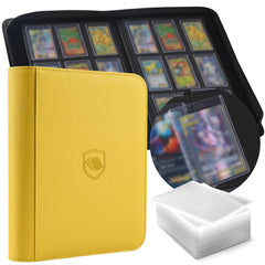 Pemocyny Toploader Binder showing 360-capacity layout for organized card storage.