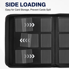 Pemocyny toploader binder zipper closure provides secure, dust-free storage.