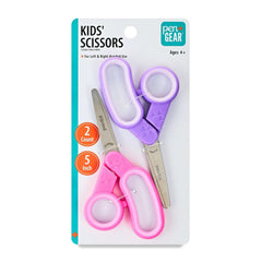 Pen+Gear Daoneg 5-inch blunt-tip scissors in pink and purple, safe for kids' crafts.