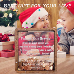 Gift-ready packaging for the Pennies From Heaven Bank, a heartfelt present