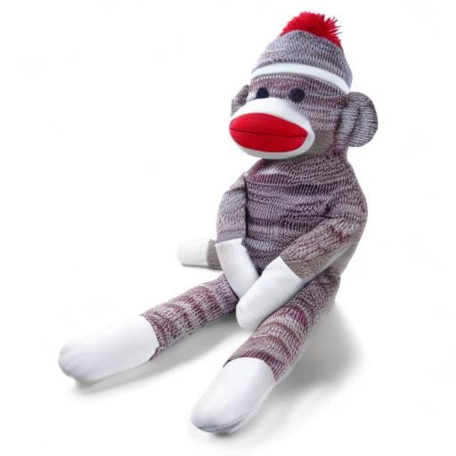 Pennington Bear Company cozy sock monkey on shelf ready for gifting.