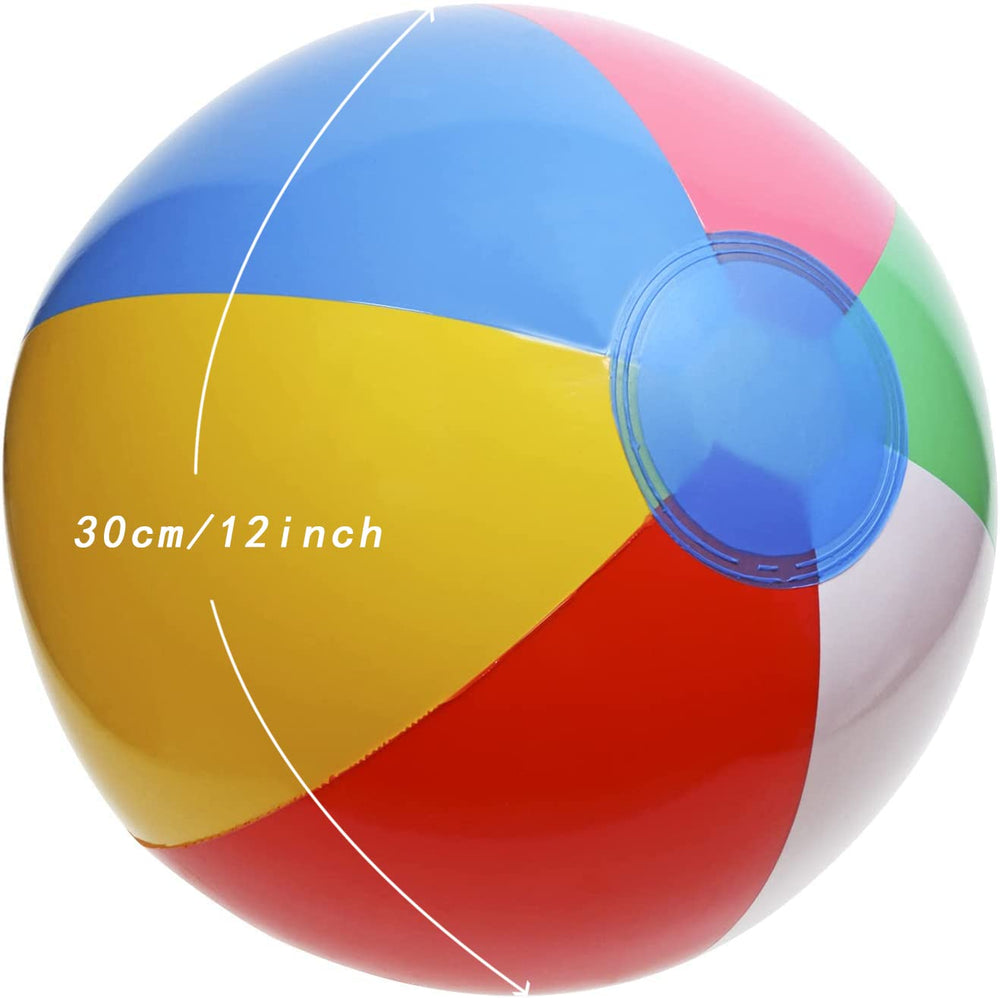 PENTA ANGEL Rainbow Beach Ball uninflated to 15-inch for quick setup.