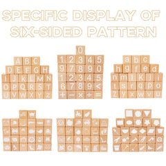 Peohud blocks with fruits and vegetables inspire color and shape recognition.