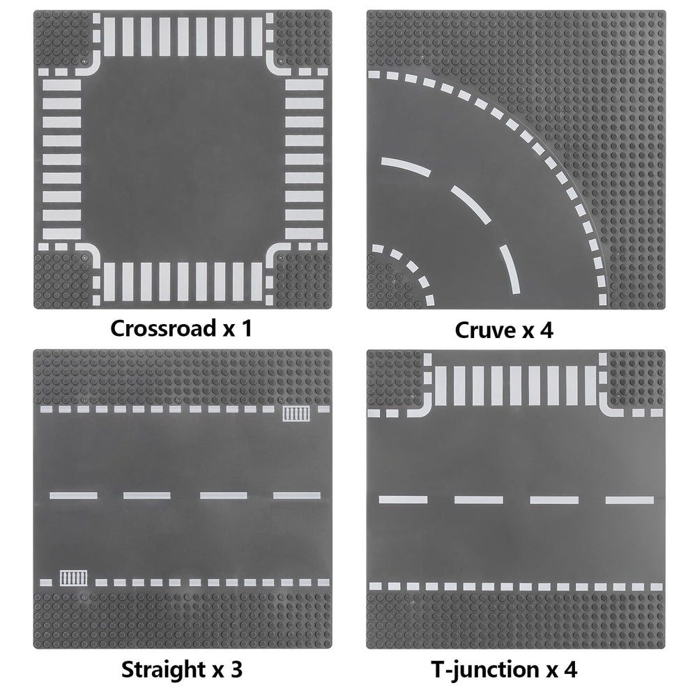 Peohud road base plates crossroad 10x10 enable flexible intersections.
