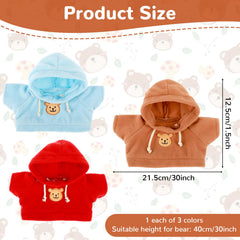 PEOVLVN blue sweater for stuffed bears enhances charm during play