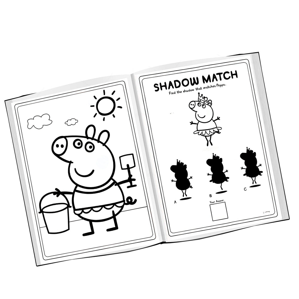 Peppa Pig craft set packaging keeps pieces organized and handy.
