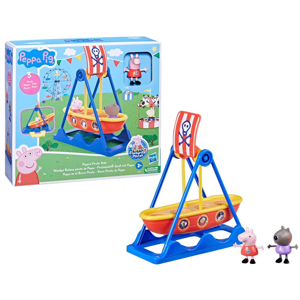 Peppa Pig gift-ready pirate ride playset for kids ages 3+.