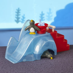 Ice slide action with fish-filled bucket in Peppa Pig Peppa’s Adventures.