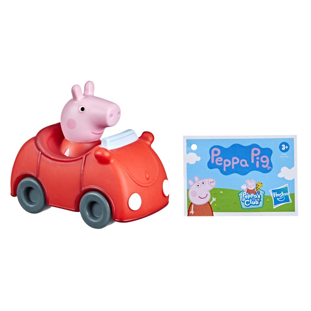 Peppa Pig Little Buggy vehicle in red car with rolling wheels for pretend play