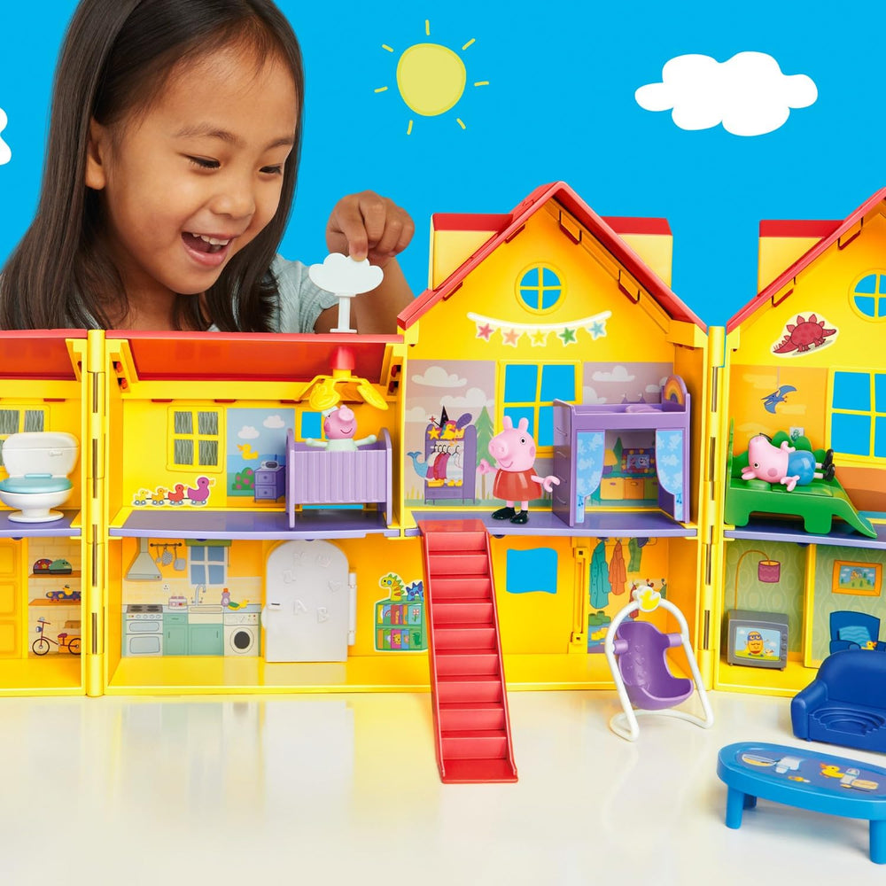 Peppa Pig living room sofa invites family chat and downtime