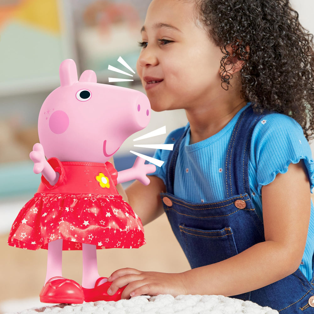 Peppa Pig Muddy Puddles Mode activates boots-on play with sounds and songs.