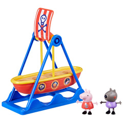 Peppa Pig pirate ride swinging ship for imaginative play and storytelling.