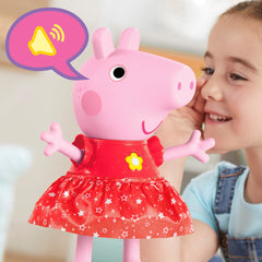 Peppa Pig toy responds to claps and sounds for extra phrases.
