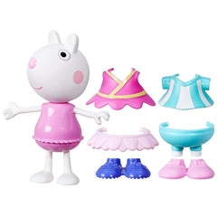 Peppa Pig Suzy Sheep dress-up figure ready for imaginative play with six easy-on accessories.