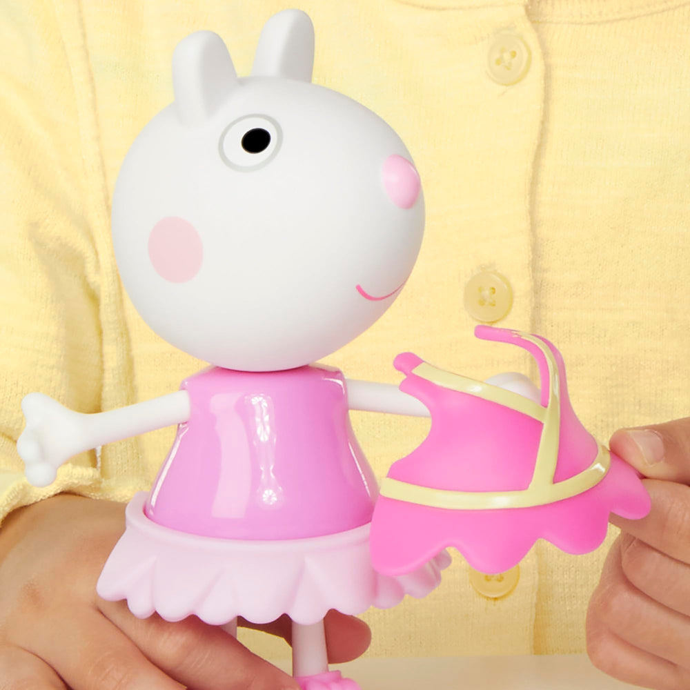 Peppa Pig Suzy Sheep pink shirt accessory pairs with a tutu for playful dance pretend.