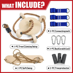 Perantlb red disc swing seat for safe outdoor fun