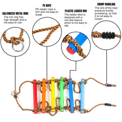 Perantlb rope ladder resists rain and UV for long-lasting outdoor use.