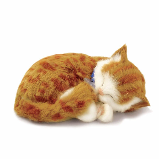 Perfect Petzzz Orange Tabby Cat breathing action provides calming companionship.