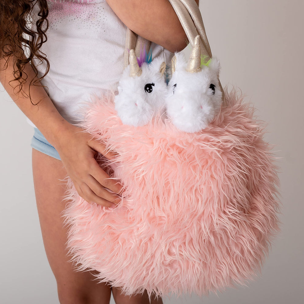 Perfectto Design XL pink purse offers roomy storage for toys