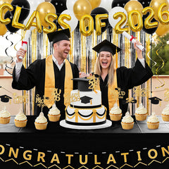 PERFQU Grad Party Decor Toppers provide quick, fun decorating ideas for indoor or outdoor events.