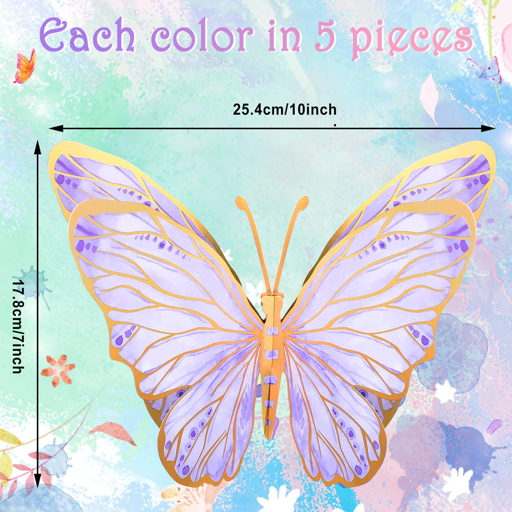 PerKoop 3D butterfly wall decor adds romantic ambiance to weddings.