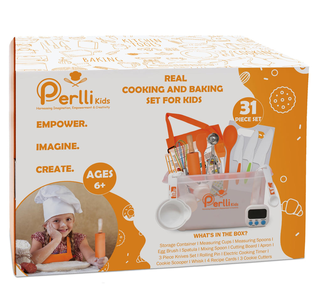 PERLLI kid-friendly knife designed for safe slicing and growing confidence