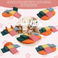Pernasal foam climbing blocks open-ended play encourages kids to invent obstacle courses and forts.