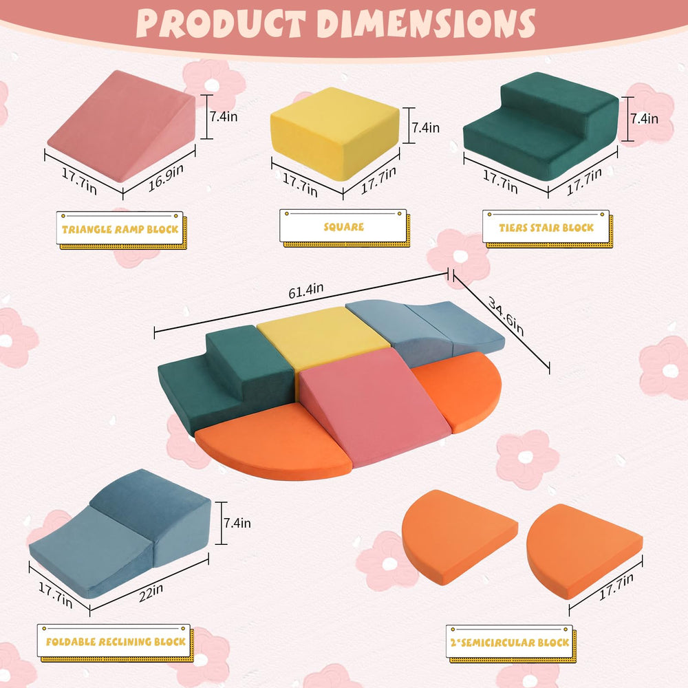 Pernasal foam climbing blocks stable non-slip base reduces slips during climbing and stepping.