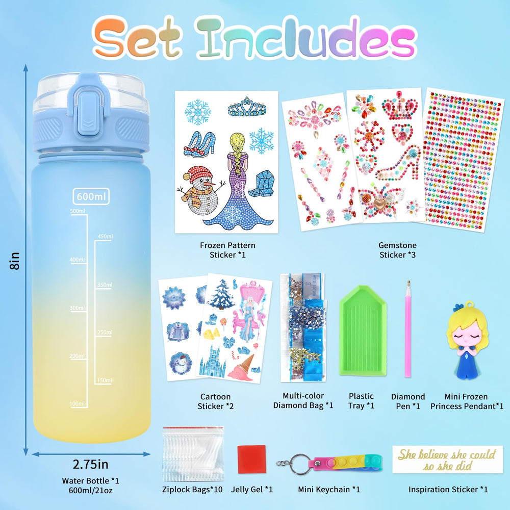 PERRYHOME Frozen Water Bottle Kit sticker pack for imaginative design and daily reuse