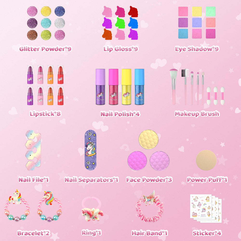 PERRYHOME Kids Makeup Set-face-palette: colorful face makeup for easy, safe princess transformations.