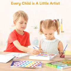 PERRYHOME portable art set suits 3-8 year olds for home or travel.