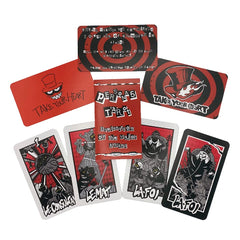 Persona 5 Royal Tarot 310gsm linen cards, durable surface for repeated handling.