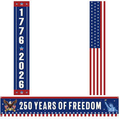 Peryiter 250th anniversary banner with eagle for outdoor display