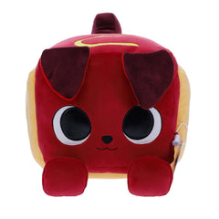 Close-up of embroidery detail on Pet Simulator Hot Dog Huge Pet Plush.