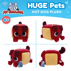 Pet Simulator Hot Dog Huge Pet Plush part of Series One collection with other characters.