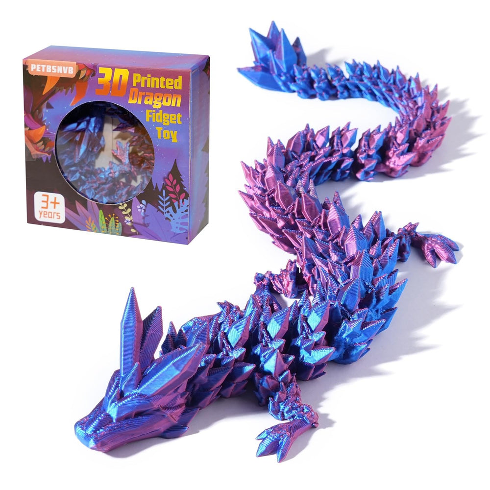 PETBSNVB dragon 12in articulated body with detailed scales for stylish desk decor and conversation starter.