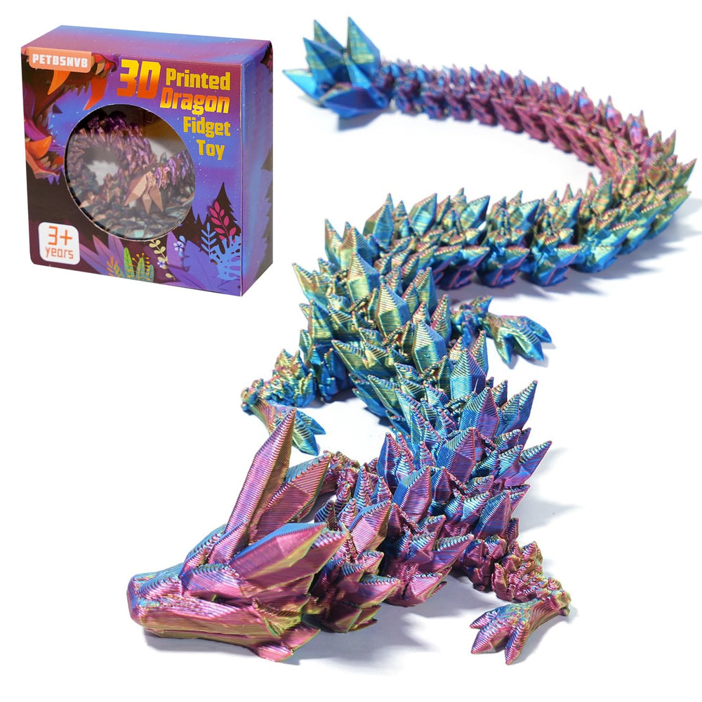 PETBSNVB dragon with yellow head and crystal finish, a striking desk centerpiece.