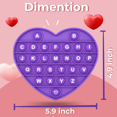 PETBSNVB letters and numbers on heart support early literacy and numeracy