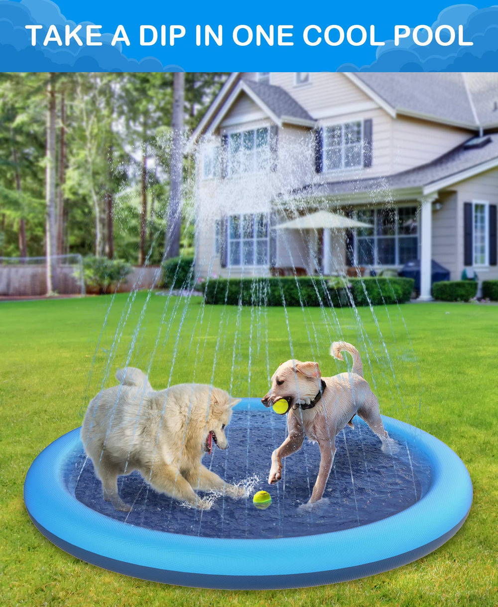 Peteast dog splash pad anti-slip edges enable safer entry and exit.