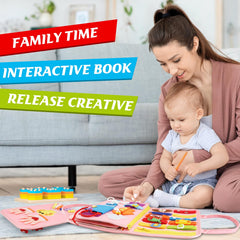 Petenjoy Busy Book Soft Felt Materials close-up highlights safe, tactile play