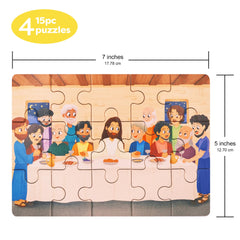 Peyo Pals Bible Puzzles: The Resurrection invites discussion and learning through puzzles