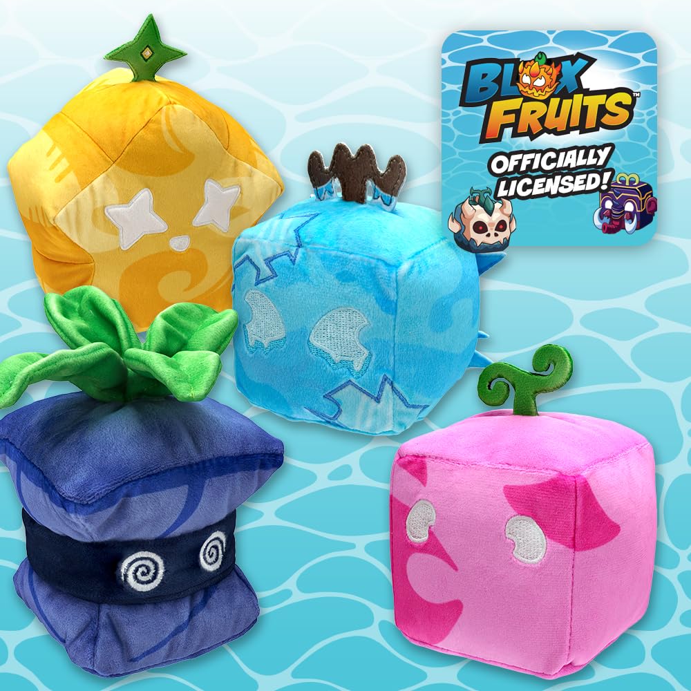PhatMojo BLOX Fruits plush 4in rear view, soft texture and vibrant color details.