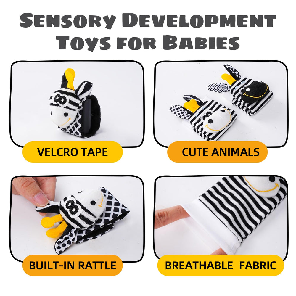 PHEZAPA high-contrast baby toys support early visual development and engagement.