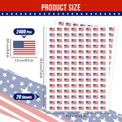 Philbinden American flag sticker 0.5 inch adds bold festive accents.