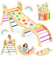 Philnas Pikler Triangle setup for safe indoor climbing and exploratory play.